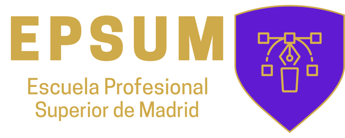 Logo de EPSUM (Escuela Profesional Superior de Madrid) para la familia de Diseño